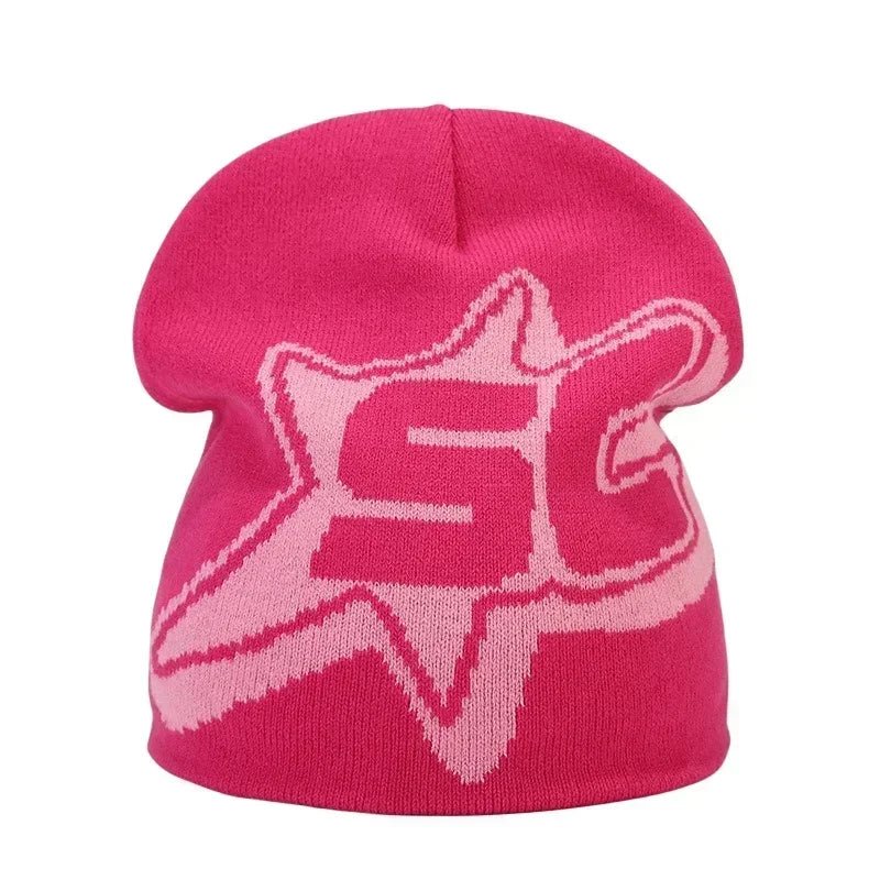 Y2K Letter Knitted Winter Autumn Beanie Cap Men Women Kanye Beanies Gorras Hombre Top Warm Skiing Hat Ear Hats Hip Hop Skullcap - Clothesfassion.store