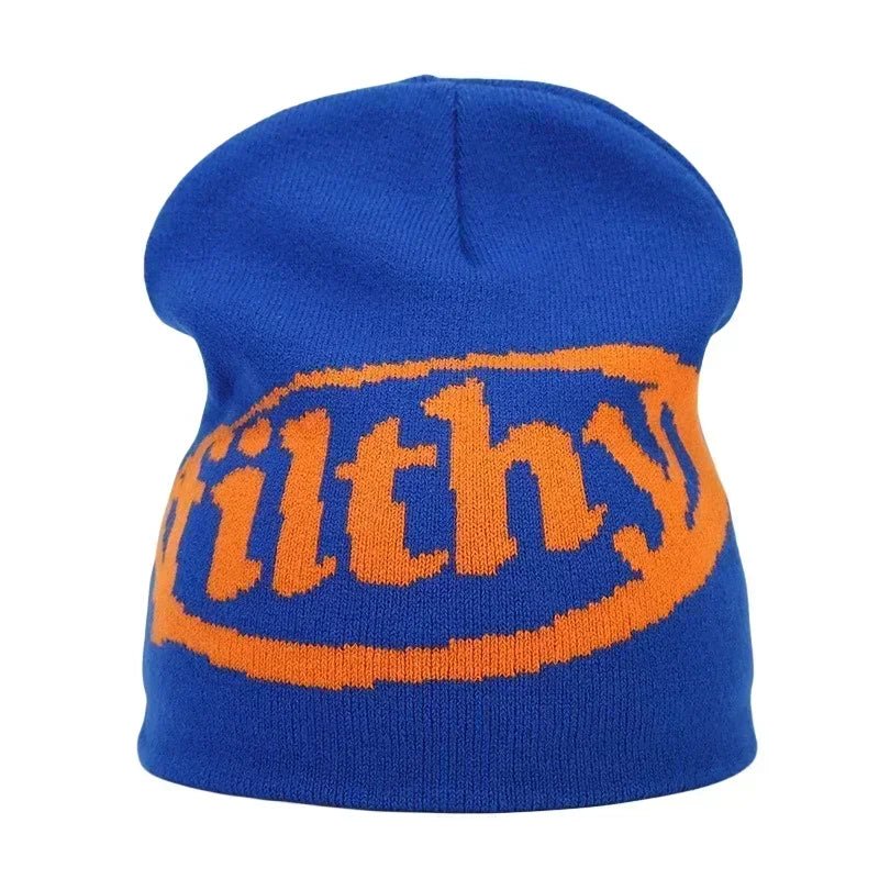 Y2K Letter Knitted Winter Autumn Beanie Cap Men Women Kanye Beanies Gorras Hombre Top Warm Skiing Hat Ear Hats Hip Hop Skullcap - Clothesfassion.store