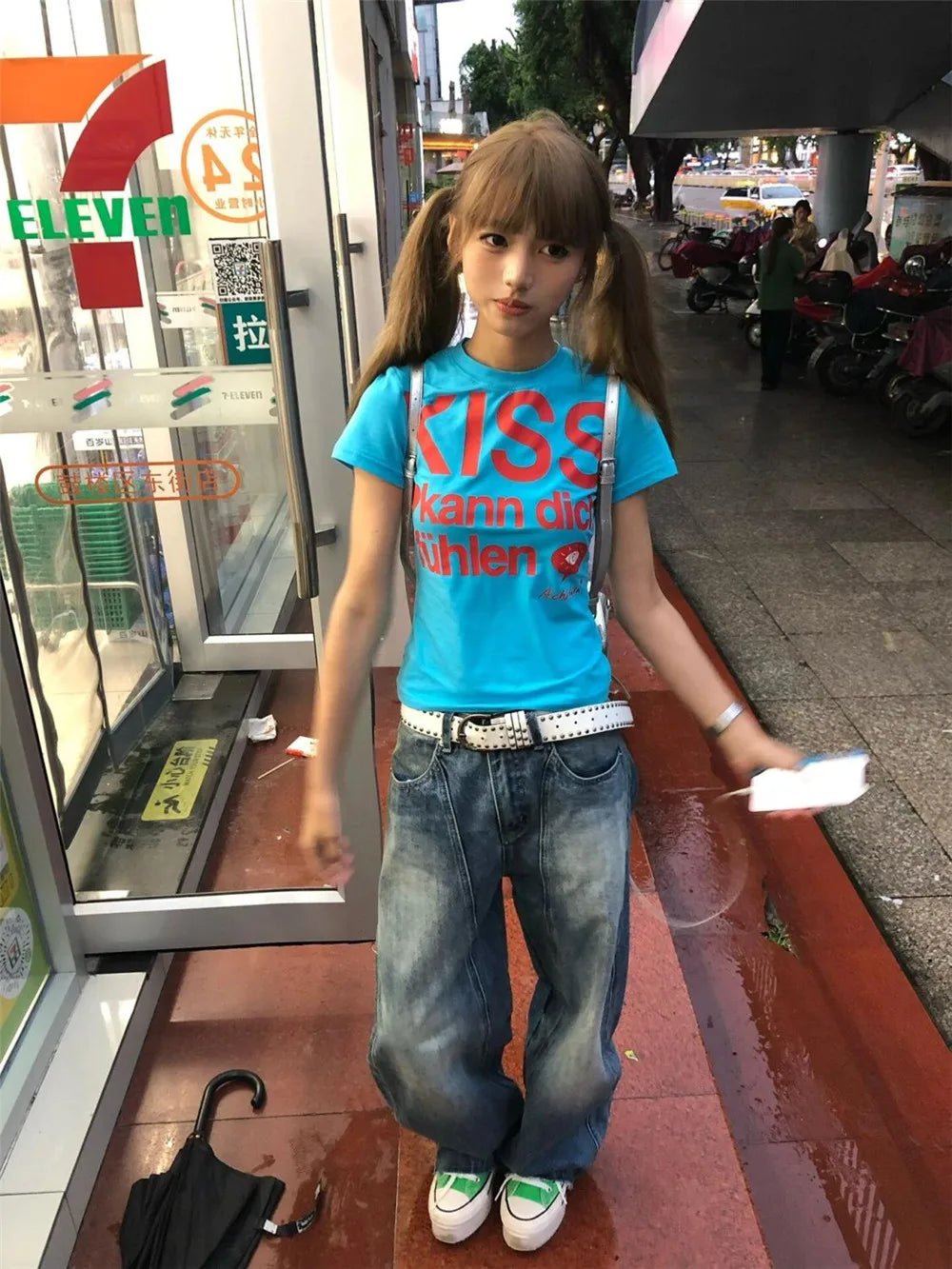 Y2k Letter Print T-shirt American Japanese Retro 90s Fashion 2000s Style Crop Top Vintage Harajuku Short Sleeve Shirt Streetwear - Clothesfassion.store