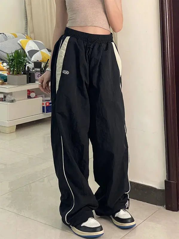 Y2K Pants Women Vintage Street Distressed Wash Women Clothing Casual Wide Leg High WaistedWoman Pants - Clothesfassion.store