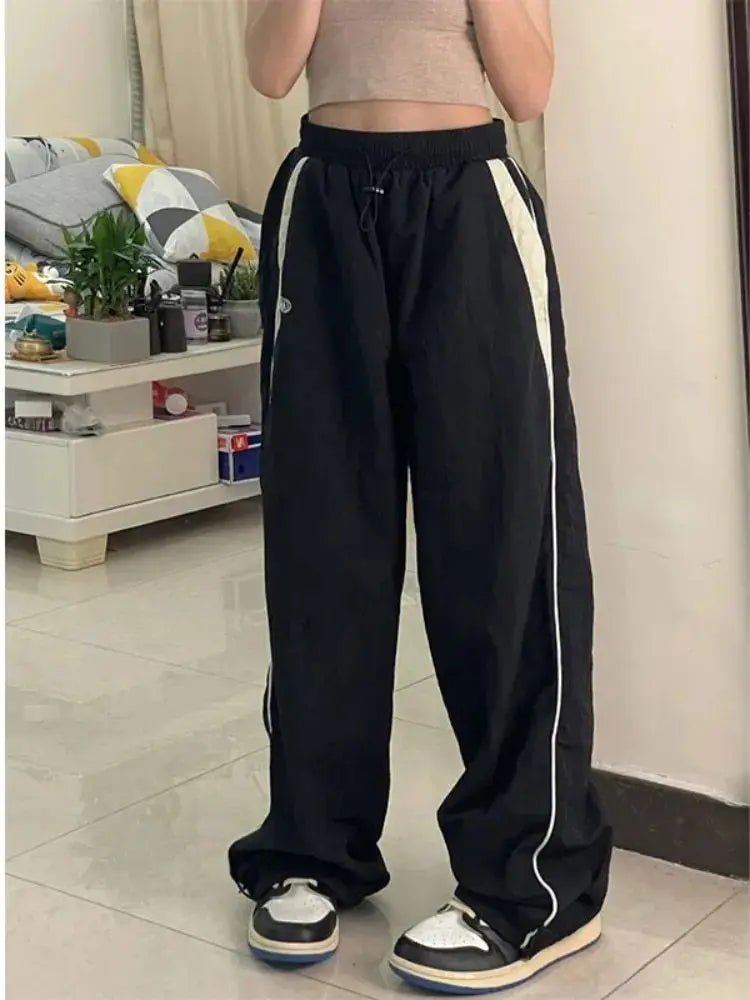 Y2K Pants Women Vintage Street Distressed Wash Women Clothing Casual Wide Leg High WaistedWoman Pants - Clothesfassion.store