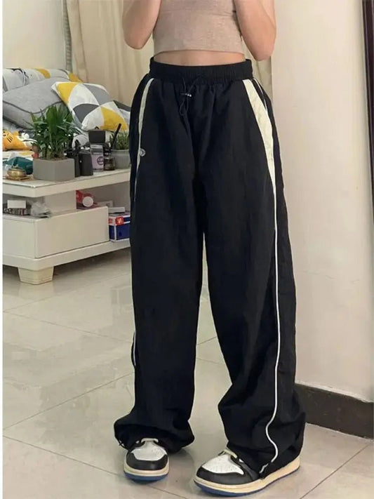 Y2K Pants Women Vintage Street Distressed Wash Women Clothing Casual Wide Leg High WaistedWoman Pants - Clothesfassion.store