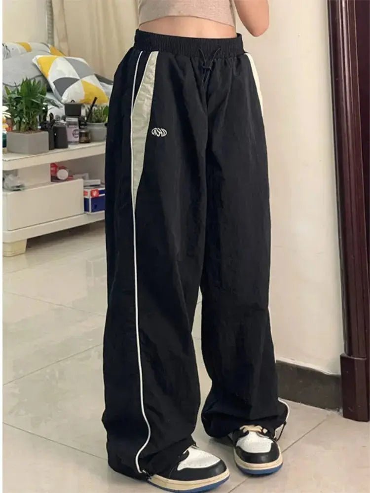 Y2K Pants Women Vintage Street Distressed Wash Women Clothing Casual Wide Leg High WaistedWoman Pants - Clothesfassion.store