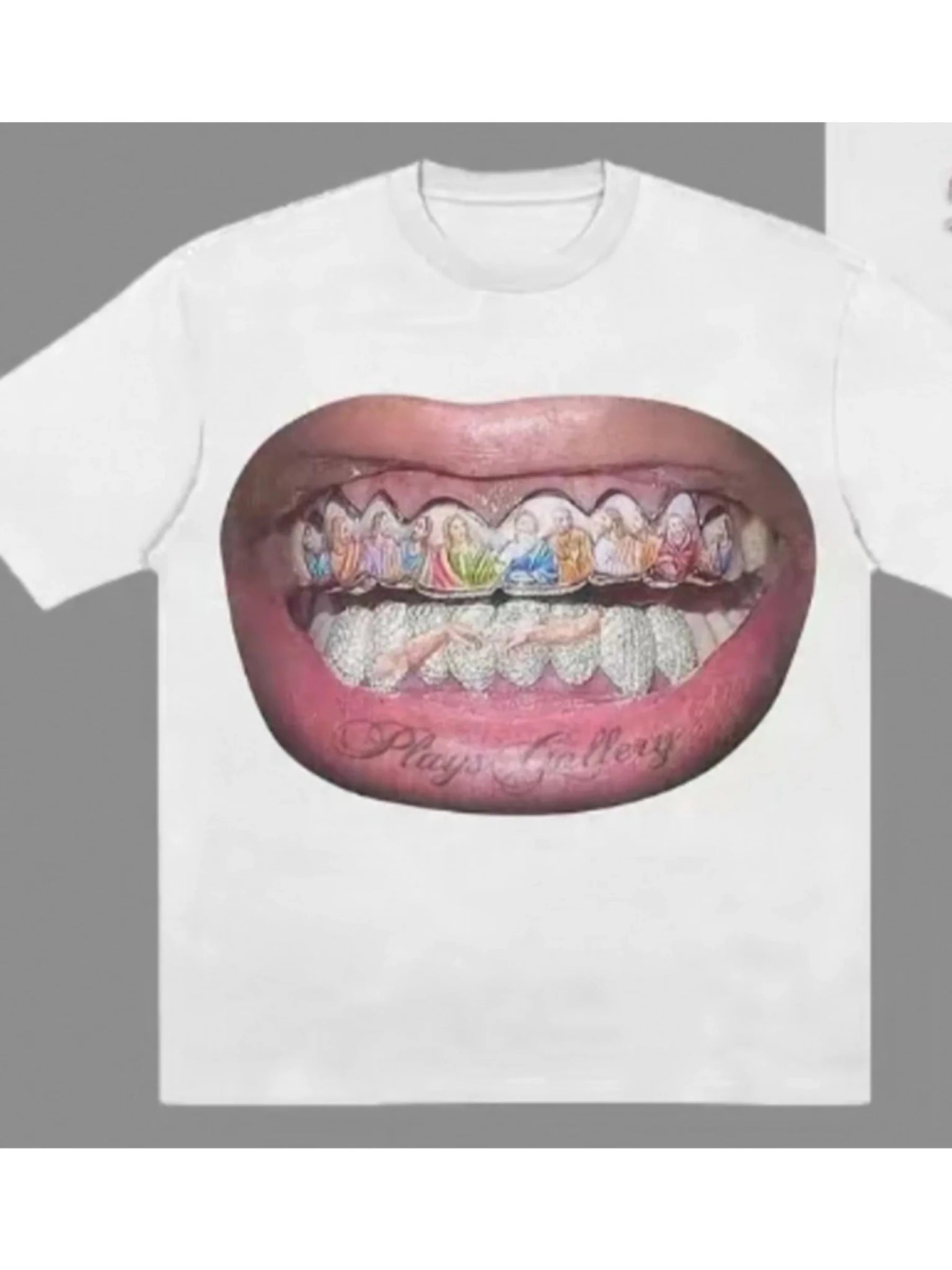 Y2K Pattern T-shirt Funny Drinking Slogan Short Sleeved Shirt Pink Eye - catching Text White Top for Women - Clothesfassion.store