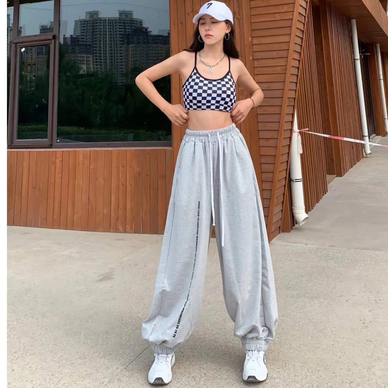 Y2K Style Pants 2026 Spring/Summer New Arrival European & American Style Women's Pants High - Waisted Casual Drawstring Design - Clothesfassion.store