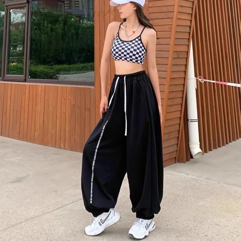 Y2K Style Pants 2026 Spring/Summer New Arrival European & American Style Women's Pants High - Waisted Casual Drawstring Design - Clothesfassion.store