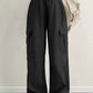 Y2K Style Wide Leg Cargo Pants for Women Lightweight Fabric Multi - Pocket Design Elastic Waist Casual Daily Trousers - Clothesfassion.store