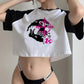 Y2k Tops streetwear aesthetic fairycore crop top Woman cute aesthetic 90s cropped - Clothesfassion.store