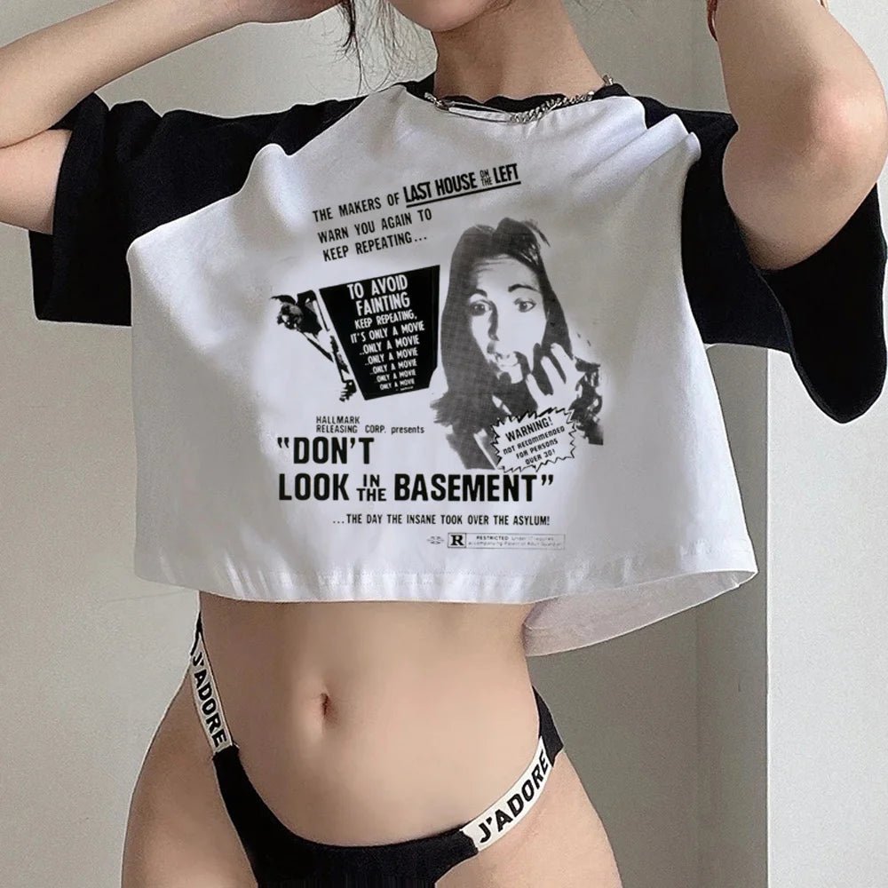 Y2k Tops streetwear aesthetic fairycore crop top Woman cute aesthetic 90s cropped - Clothesfassion.store