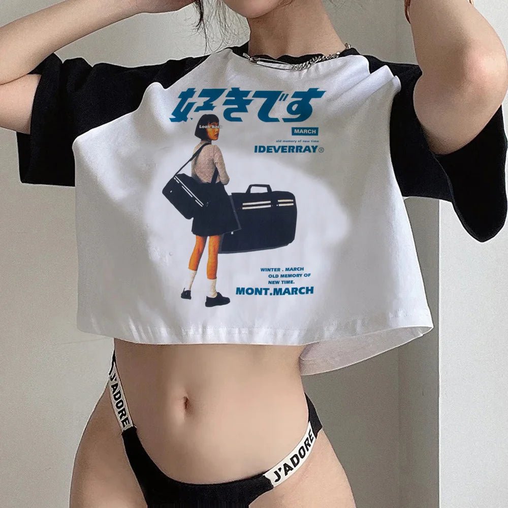 Y2k Tops streetwear aesthetic fairycore crop top Woman cute aesthetic 90s cropped - Clothesfassion.store