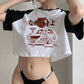 Y2k Tops streetwear aesthetic fairycore crop top Woman cute aesthetic 90s cropped - Clothesfassion.store
