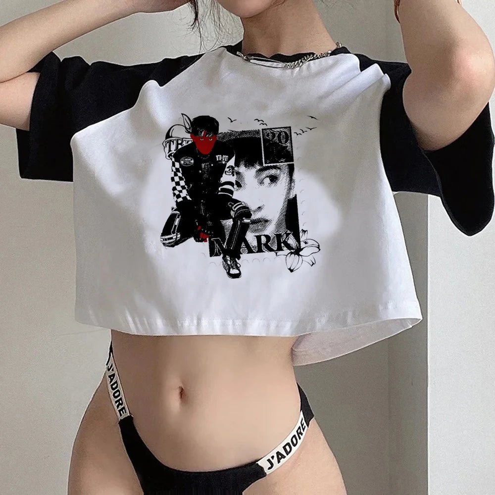 Y2k Tops streetwear aesthetic fairycore crop top Woman cute aesthetic 90s cropped - Clothesfassion.store