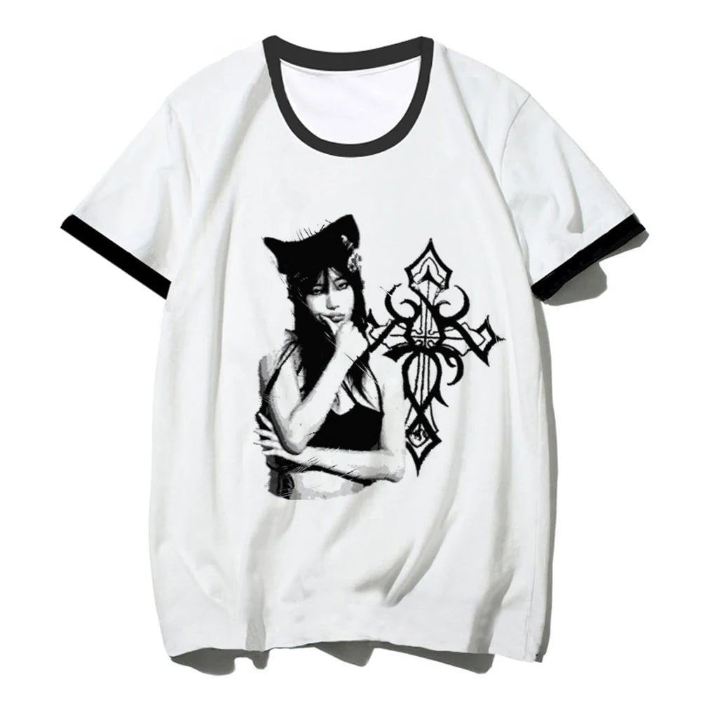 Y2k Tops top women funny Y2K Japanese Tee girl y2k clothing - Clothesfassion.store