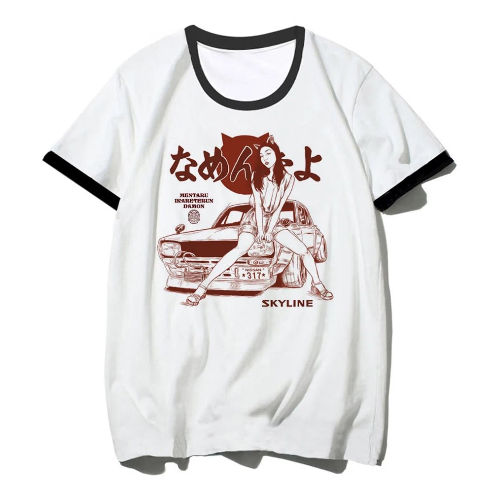 Y2k Tops top women funny Y2K Japanese Tee girl y2k clothing - Clothesfassion.store