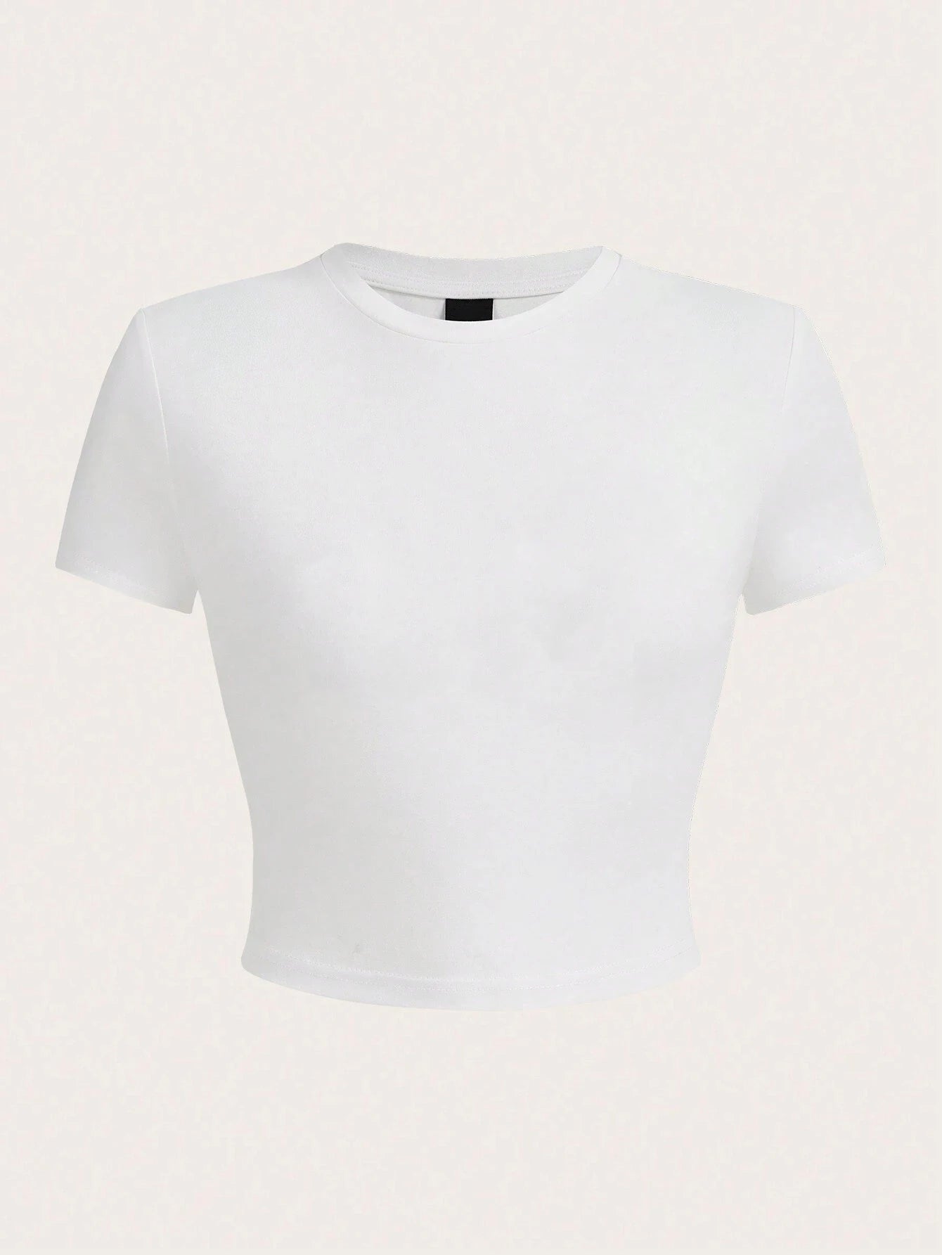 Y2K Woman Solid Cotton Crop Tops Short Sleeve High Elastic T-Shirt Soft O - Neck Sporty Tees Summer Street Fashion Female Clothes - Clothesfassion.store