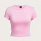 Y2K Woman Solid Cotton Crop Tops Short Sleeve High Elastic T-Shirt Soft O - Neck Sporty Tees Summer Street Fashion Female Clothes - Clothesfassion.store