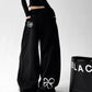 Y2k Women's Pants Fashion Printed Sweatpants Casual Elastic Drawstring Wide Leg Clothes Ladies' Black Loose Elegant Trousers - Clothesfassion.store