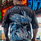 YA Trendy Brand oversized t-shirt Street leisure quick drying Breathable Large Mesh shirt animation graphic tee Short Sleeve top - Clothesfassion.store