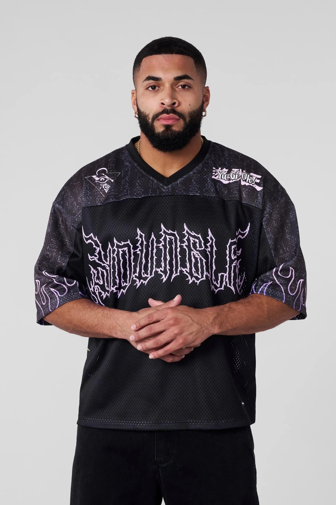 YA Trendy Brand oversized t-shirt Street leisure quick drying Breathable Large Mesh shirt animation graphic tee Short Sleeve top - Clothesfassion.store