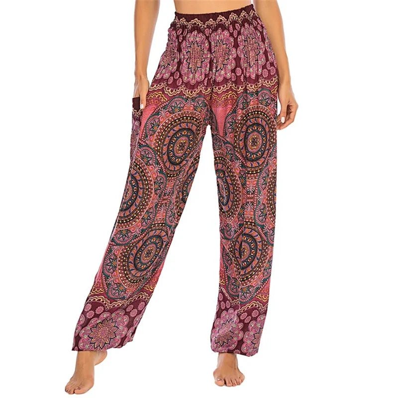 Yoga Pants Women Hippie Harem Printed Leggings Boho High Waisted Pantalone De Mujer Cintura Alta Calca Feminina Beach - Clothesfassion.store