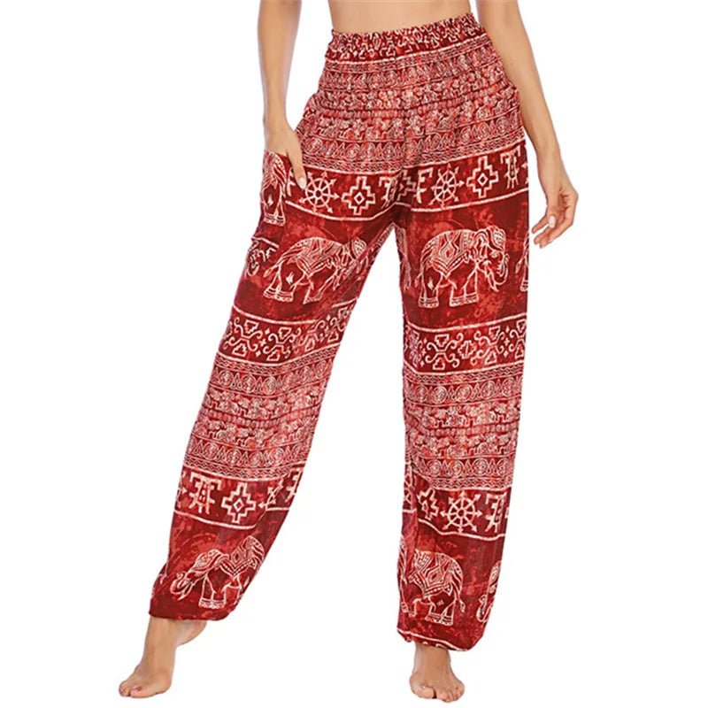 Yoga Pants Women Hippie Harem Printed Leggings Boho High Waisted Pantalone De Mujer Cintura Alta Calca Feminina Beach - Clothesfassion.store