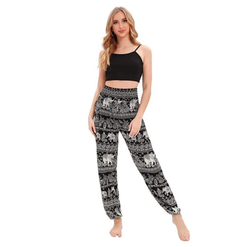 Yoga Pants Women Hippie Harem Printed Leggings Boho High Waisted Pantalone De Mujer Cintura Alta Calca Feminina Beach - Clothesfassion.store