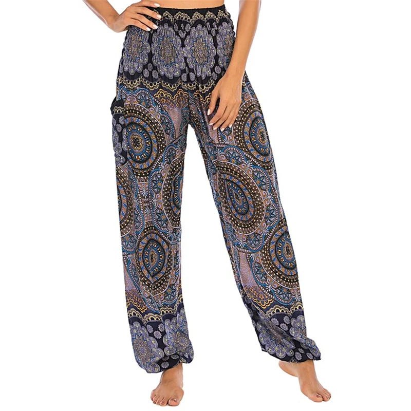 Yoga Pants Women Hippie Harem Printed Leggings Boho High Waisted Pantalone De Mujer Cintura Alta Calca Feminina Beach - Clothesfassion.store