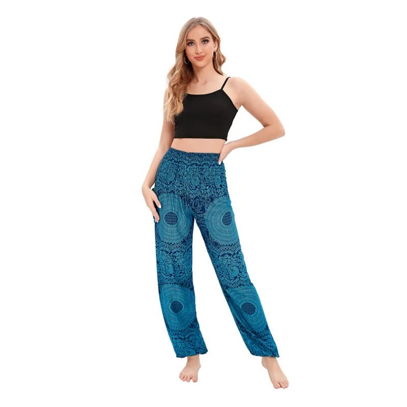 Yoga Pants Women Hippie Harem Printed Leggings Boho High Waisted Pantalone De Mujer Cintura Alta Calca Feminina Beach - Clothesfassion.store