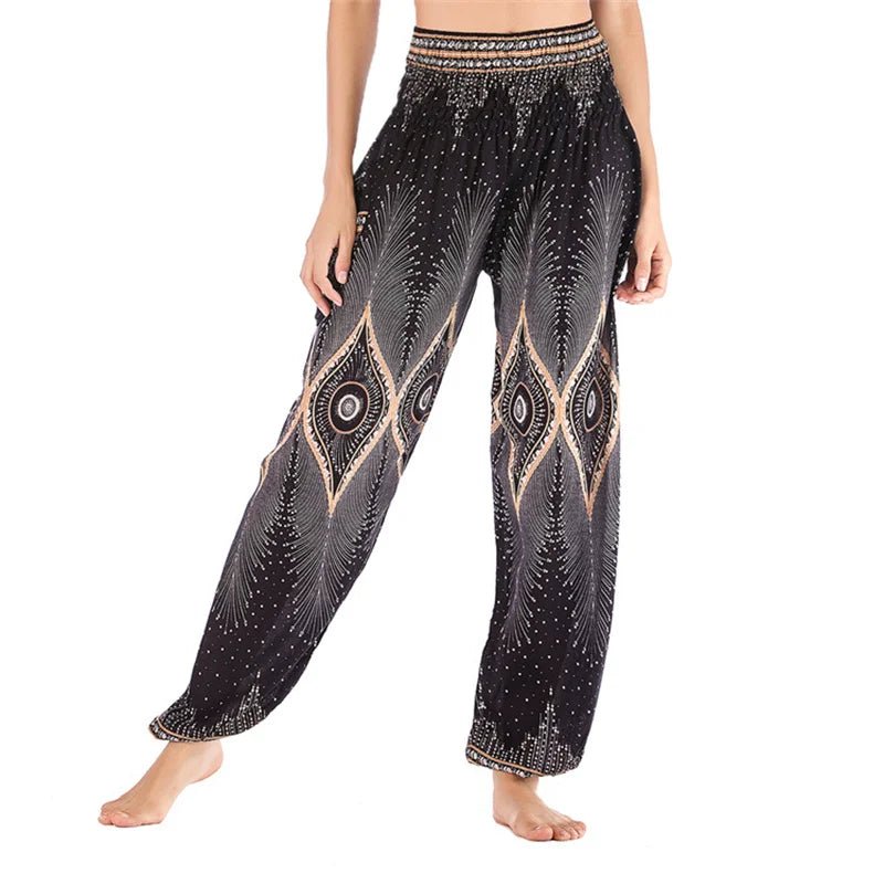 Yoga Pants Women Hippie Harem Printed Leggings Boho High Waisted Pantalone De Mujer Cintura Alta Calca Feminina Beach - Clothesfassion.store
