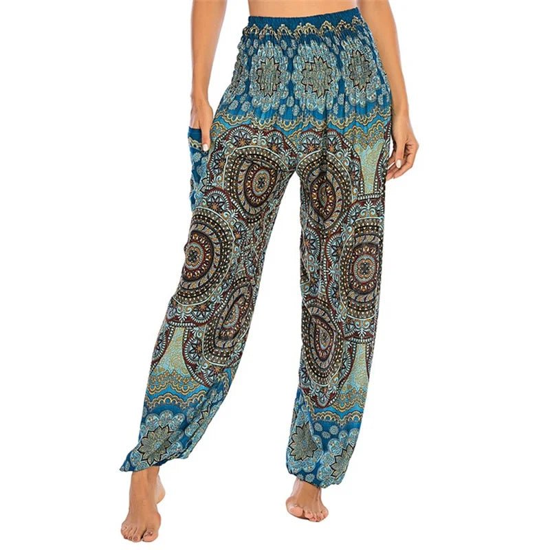 Yoga Pants Women Hippie Harem Printed Leggings Boho High Waisted Pantalone De Mujer Cintura Alta Calca Feminina Beach - Clothesfassion.store