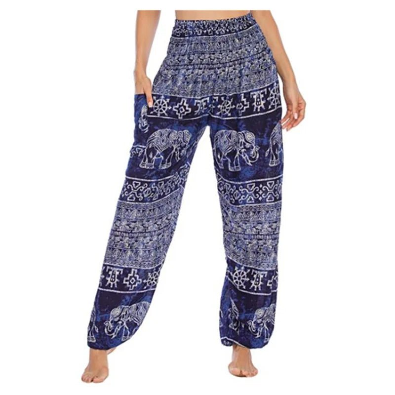 Yoga Pants Women Hippie Harem Printed Leggings Boho High Waisted Pantalone De Mujer Cintura Alta Calca Feminina Beach - Clothesfassion.store