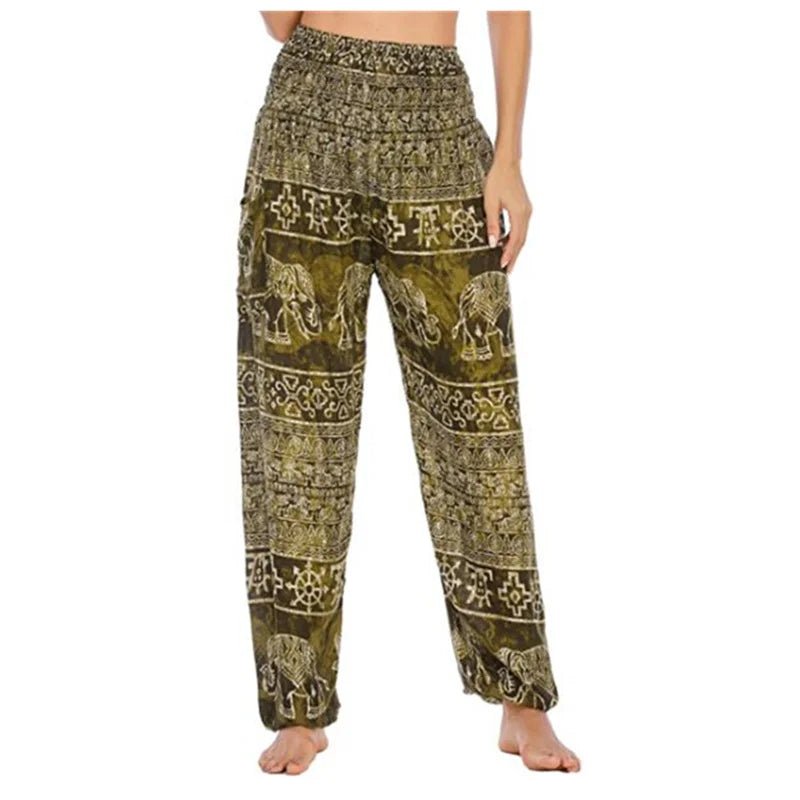 Yoga Pants Women Hippie Harem Printed Leggings Boho High Waisted Pantalone De Mujer Cintura Alta Calca Feminina Beach - Clothesfassion.store