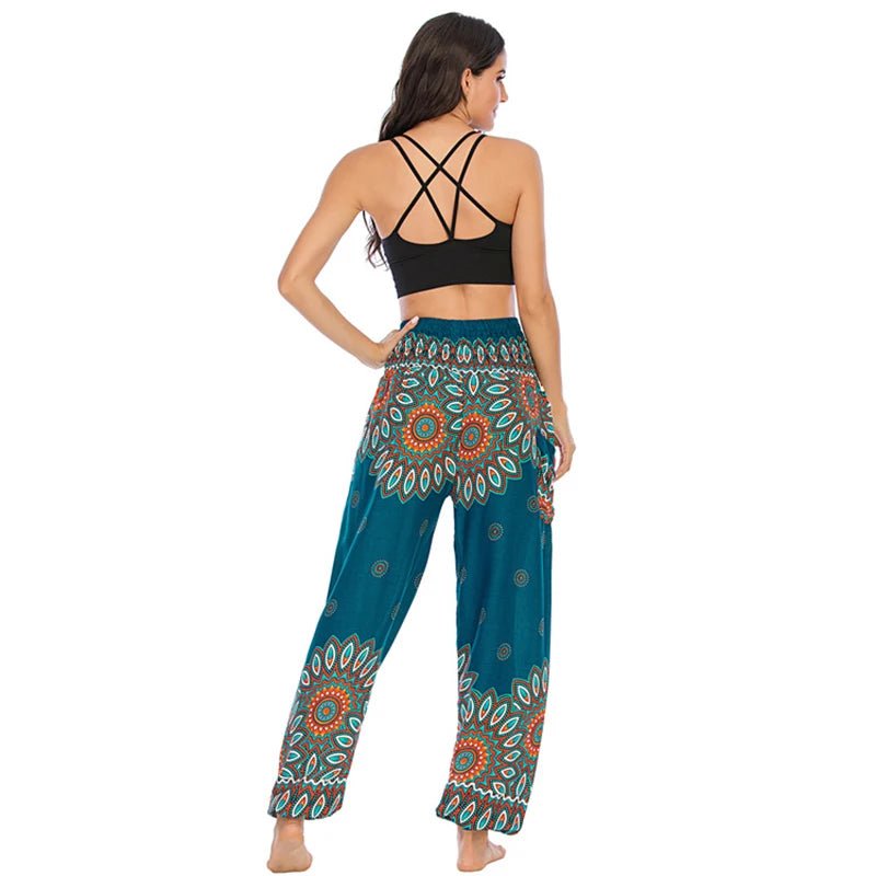 Yoga Pants Women Hippie Harem Printed Leggings Boho High Waisted Pantalone De Mujer Cintura Alta Calca Feminina Beach - Clothesfassion.store