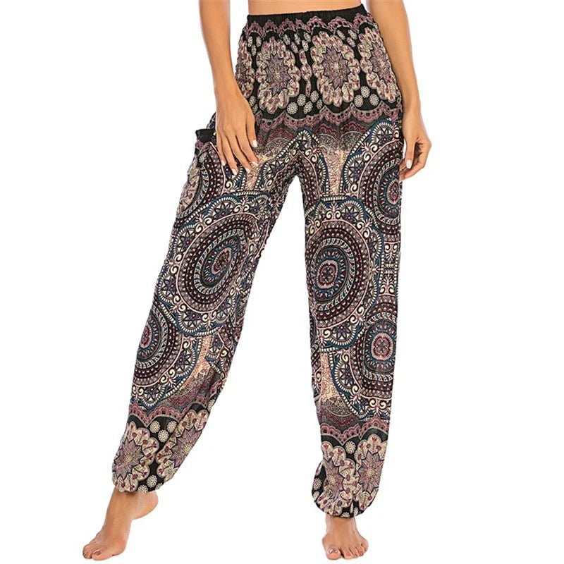 Yoga Pants Women Hippie Harem Printed Leggings Boho High Waisted Pantalone De Mujer Cintura Alta Calca Feminina Beach - Clothesfassion.store