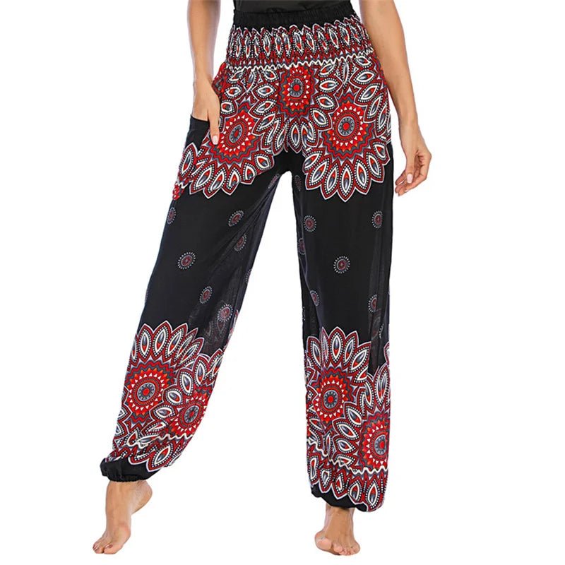 Yoga Pants Women Hippie Harem Printed Leggings Boho High Waisted Pantalone De Mujer Cintura Alta Calca Feminina Beach - Clothesfassion.store