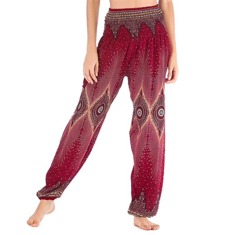 Yoga Pants Women Hippie Harem Printed Leggings Boho High Waisted Pantalone De Mujer Cintura Alta Calca Feminina Beach - Clothesfassion.store