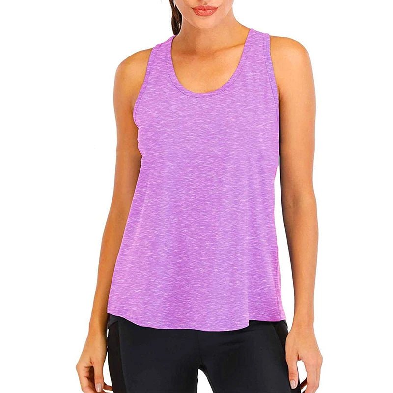 Yoga Shirt Female New Style T-Shirt Loose Fitness Tops Vest Women Sleeveless Sport Tee Quick - Drying Gym Running Workout Blouse - Clothesfassion.store