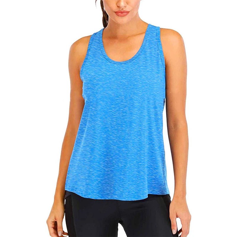 Yoga Shirt Female New Style T-Shirt Loose Fitness Tops Vest Women Sleeveless Sport Tee Quick - Drying Gym Running Workout Blouse - Clothesfassion.store