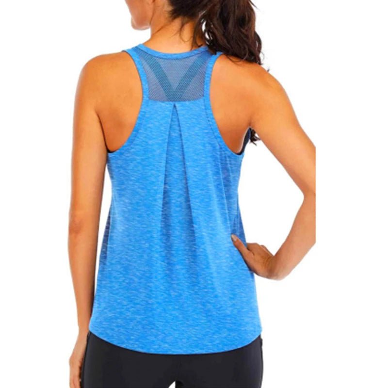 Yoga Shirt Female New Style T-Shirt Loose Fitness Tops Vest Women Sleeveless Sport Tee Quick - Drying Gym Running Workout Blouse - Clothesfassion.store