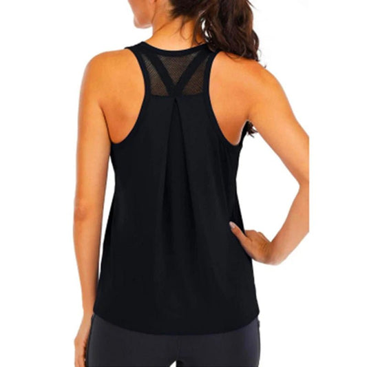 Yoga Shirt Female New Style T-Shirt Loose Fitness Tops Vest Women Sleeveless Sport Tee Quick - Drying Gym Running Workout Blouse - Clothesfassion.store