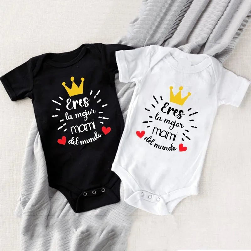 You Are The Best Mother in The World Baby Bodysuit Infant Romper Boys Girls Clothes Newbron Gift Mother's Day Gifts - Clothesfassion.store