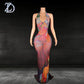ZD New Women's Backless Dress Floral Print Sexy Deep V - neck Halter Sleeveless Maxi Dress Stylish Dress - Clothesfassion.store